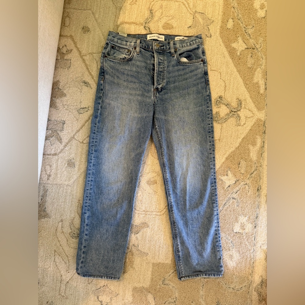 Denim Forum High Rise Straight Jeans Arlo